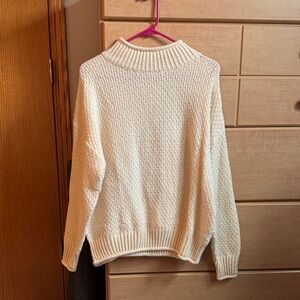 Cream Women's Turtleneck Sweater